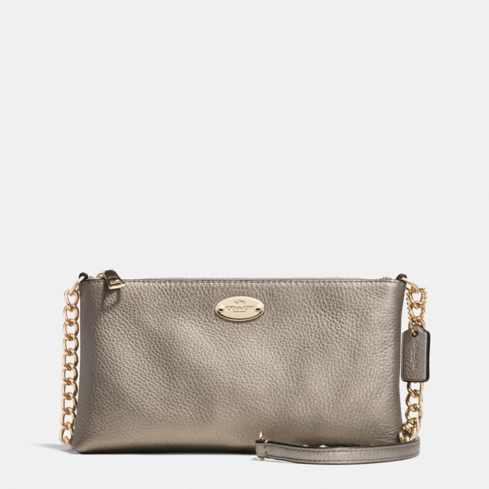 QUINN CROSSBODY IN PEBBLE LEATHER - COACH f52709 - LIGHT GOLD/METALLIC