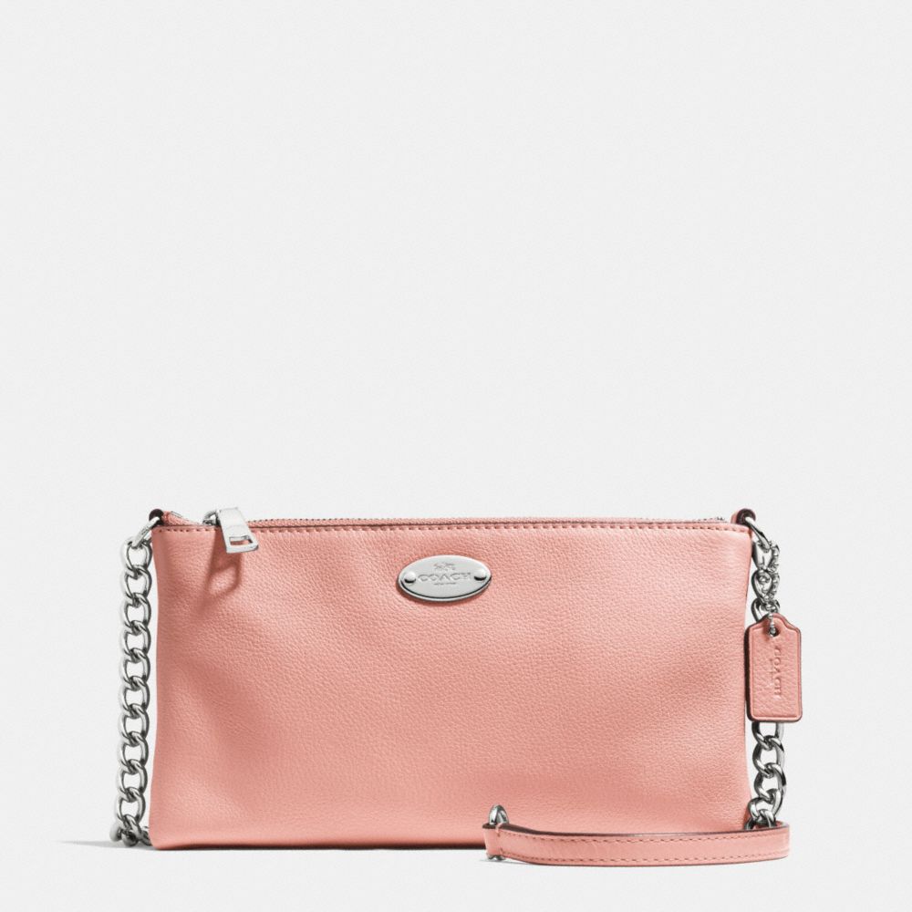 QUINN CROSSBODY IN PEBBLE LEATHER - COACH f52709 - SILVER/BLUSH