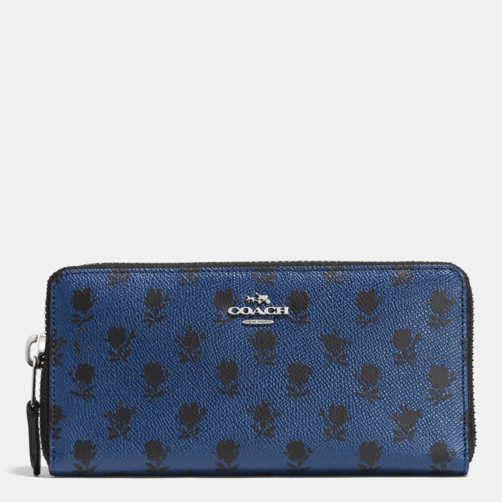 ACCORDION ZIP WALLET IN PRINTED CROSSGRAIN LEATHER - COACH f52777 - SVDSS