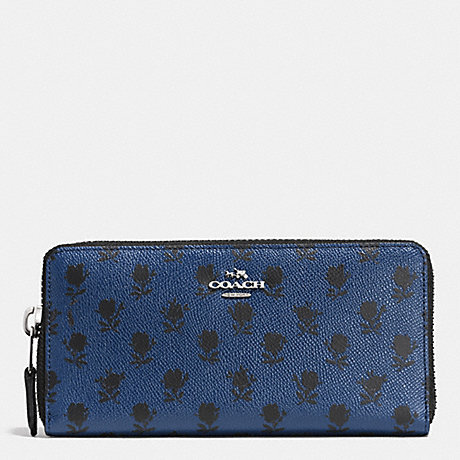 COACH ACCORDION ZIP WALLET IN PRINTED CROSSGRAIN LEATHER - SVDSS - f52777