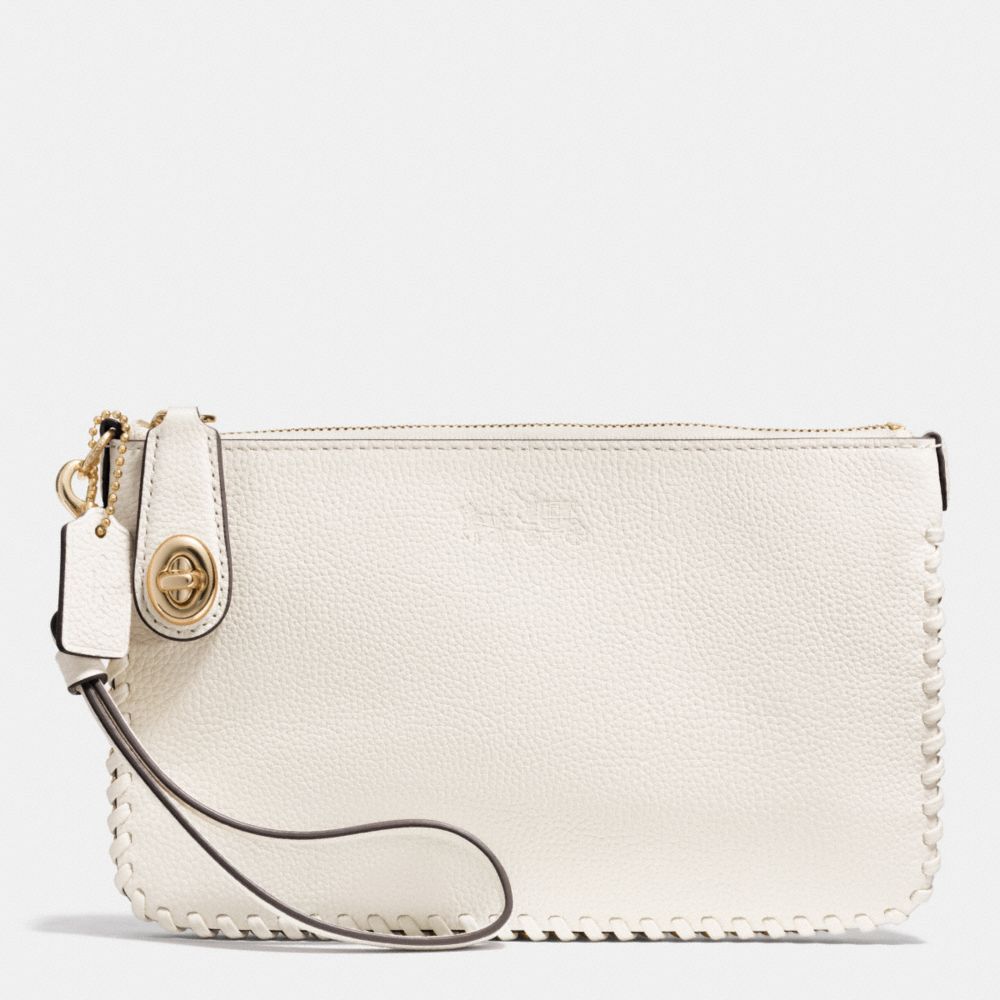 TURNLOCK WRISTLET 21 IN WHIPLASH LEATHER - COACH f52778 - LIGHT GOLD/CHALK