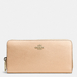 COACH ACCORDION ZIP WALLET IN COLORBLOCK CROSSGRAIN LEATHER - LIDTI - F52976