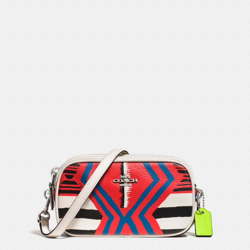 CROSSBODY POUCH IN PRINTED CROSSGRAIN LEATHER - COACH f53198 - SVE2O