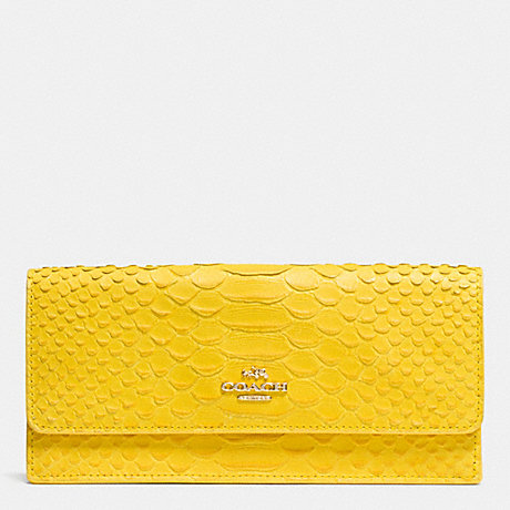 COACH SOFT WALLET IN PYTHON EMBOSSED LEATHER - LIYLW - f53307
