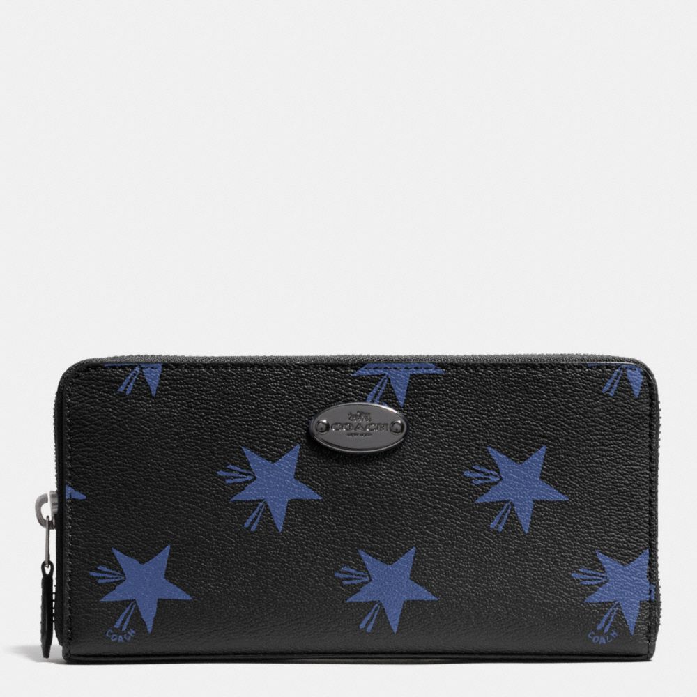 ACCORDION ZIP WALLET IN STAR CANYON PRINT COATED CANVAS - COACH f53426 - QB/BLUE MULTICOLOR