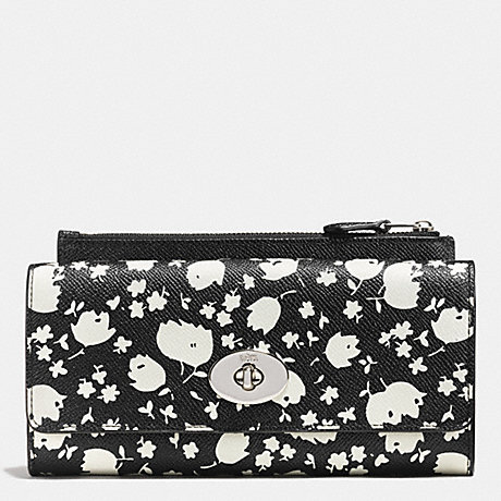COACH SLIM ENVELOPE WALLET WITH POP-UP POUCH IN FLORAL PRINT LEATHER - SVEE1 - f53573