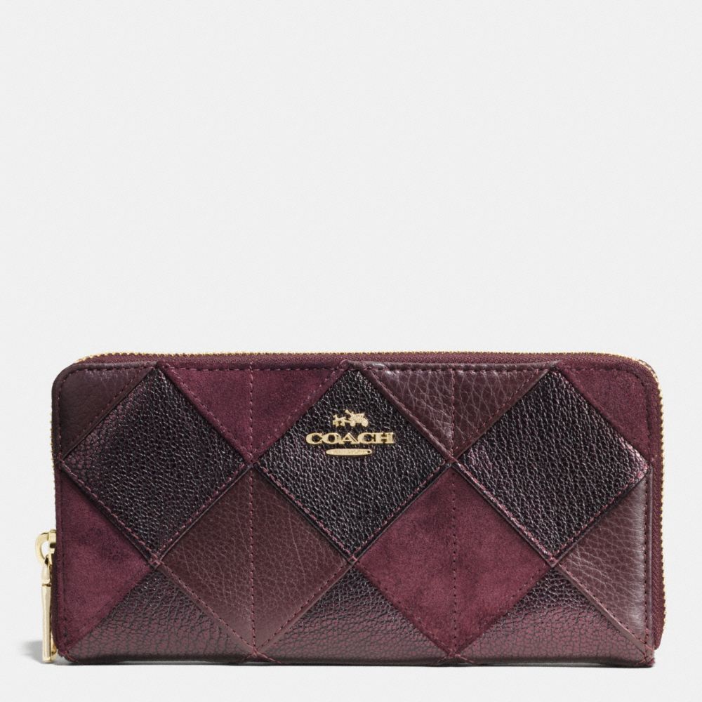 ACCORDION ZIP WALLET IN PATCHWORK LEATHER - COACH f53643 - IMREM