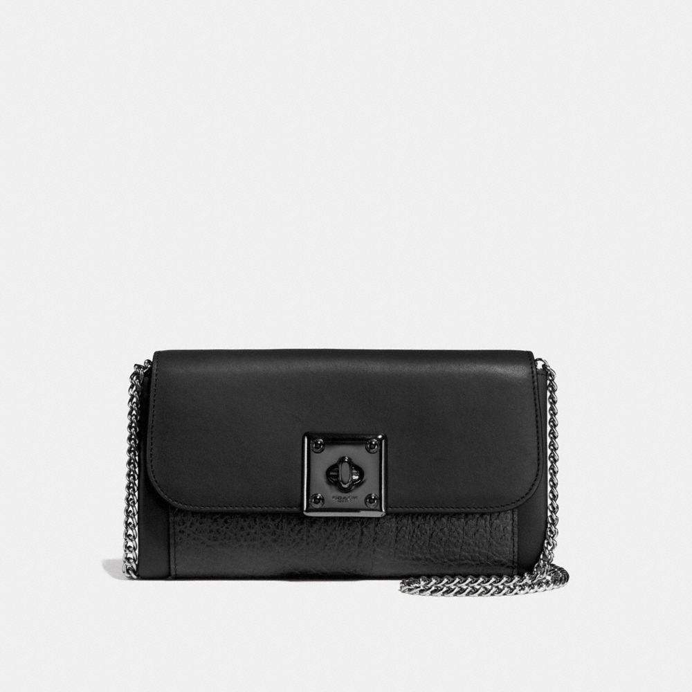 DRIFTER WALLET IN GLOVETANNED LEATHER - COACH f54089 - MATTE  BLACK/BLACK