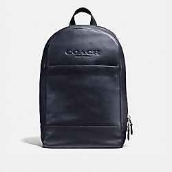 COACH CHARLES SLIM BACKPACK IN SPORT CALF LEATHER - MIDNIGHT - F54135