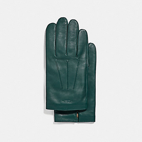 COACH BASIC LEATHER GLOVE - FOREST - F54182
