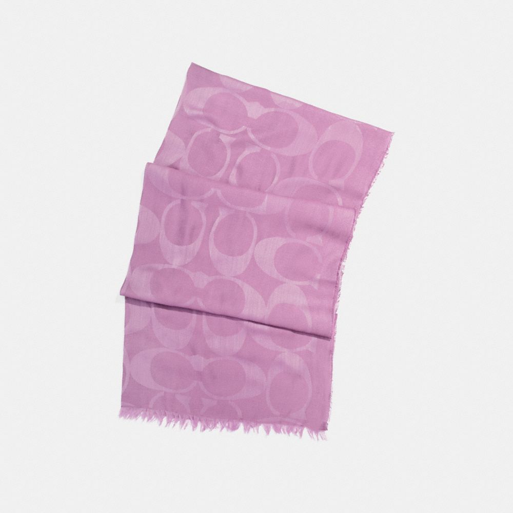 LIGHTWEIGHT SIGNATURE C SHAWL - COACH f54248 - LILAC