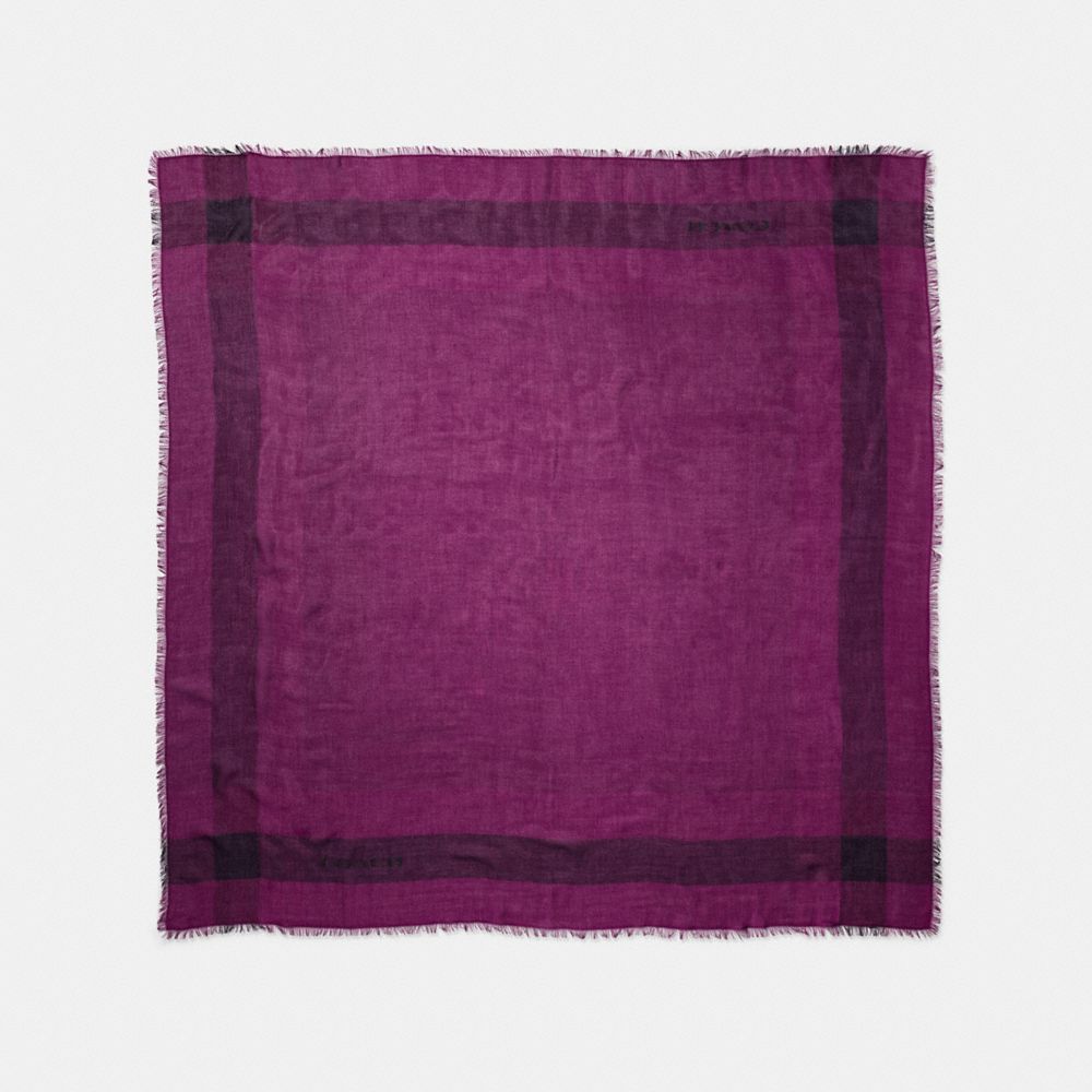 OUTLET WINDOWPANE CHALLIS SCARF - COACH f54253 - FUCHSIA