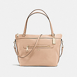 COACH TYLER TOTE IN PEBBLE LEATHER - LIGHT GOLD/BEECHWOOD - F54687
