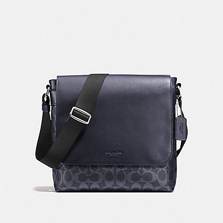 COACH CHARLES SMALL MESSENGER IN SIGNATURE - MIDNIGHT - f54771
