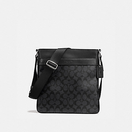 COACH CHARLES CROSSBODY IN SIGNATURE - CHARCOAL/BLACK - f54781