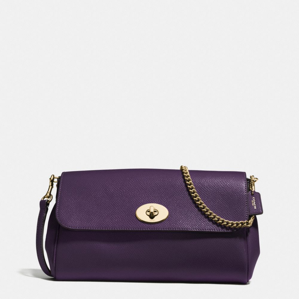 RUBY CROSSBODY IN CROSSGRAIN LEATHER - COACH f54849 - IMITATION GOLD/AUBERGINE