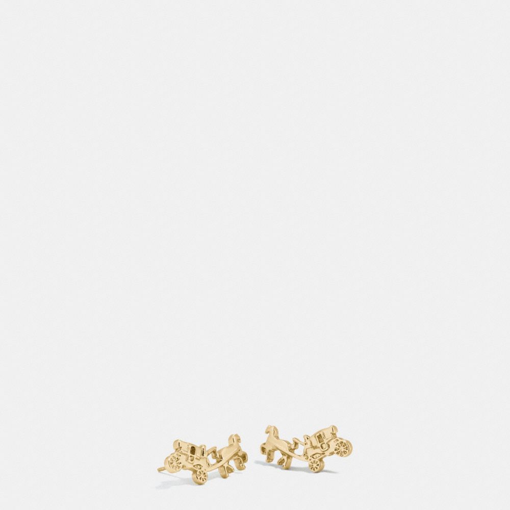 COACH CARRIAGE EARRINGS - COACH f54895 - GOLD