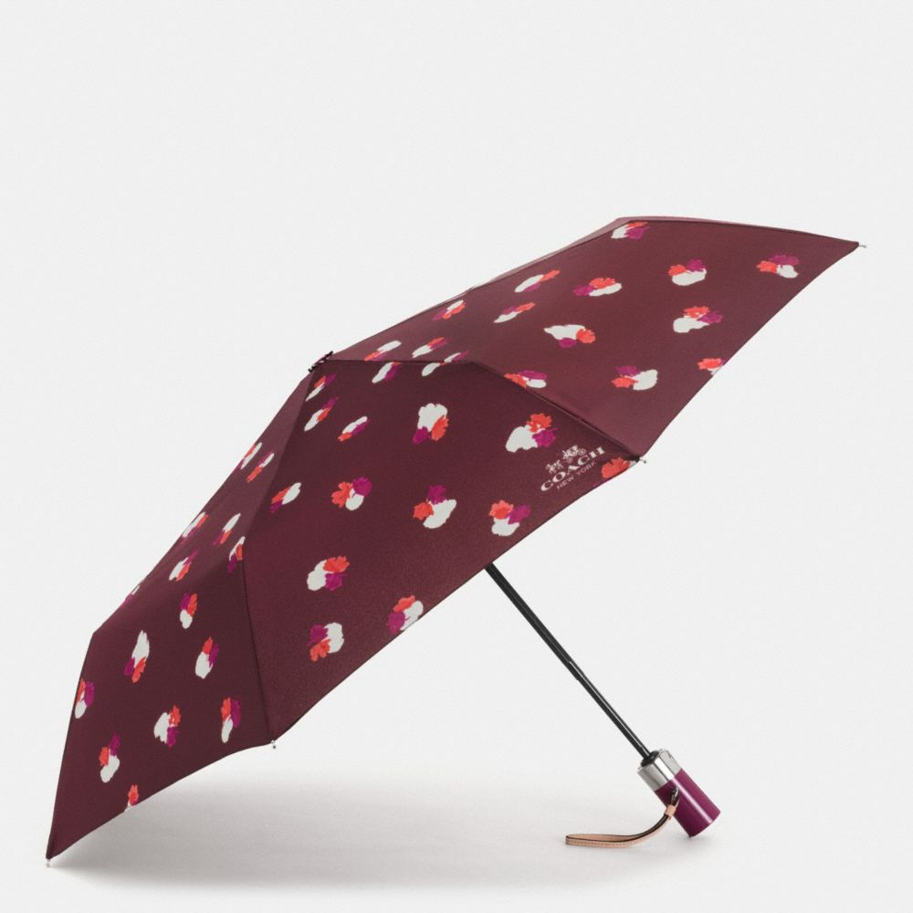 FIELD FLORA UMBRELLA - COACH f54926 - SILVER/BURGUNDY