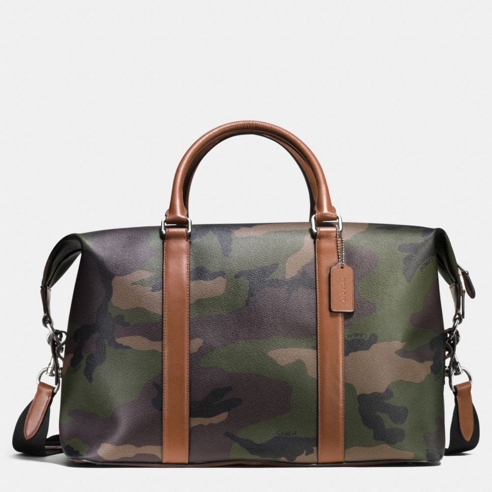 VOYAGER BAG IN PRINTED COATED CANVAS - COACH f55035 - GREEN CAMO