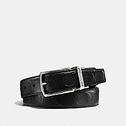 MODERN HARNESS CUT-TO-SIZE REVERSIBLE SIGNATURE LEATHER BELT -  COACH f55158 - BLACK