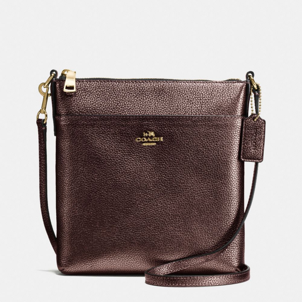 COURIER CROSSBODY IN PEBBLE LEATHER - COACH f55204 - LIGHT GOLD/BRONZE