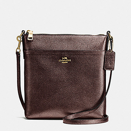COACH COURIER CROSSBODY IN PEBBLE LEATHER - LIGHT GOLD/BRONZE - f55204