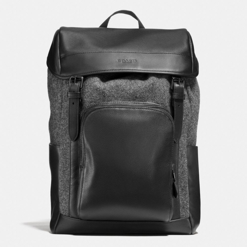 HENRY BACKPACK IN WOOL - COACH f55405 - GRAY