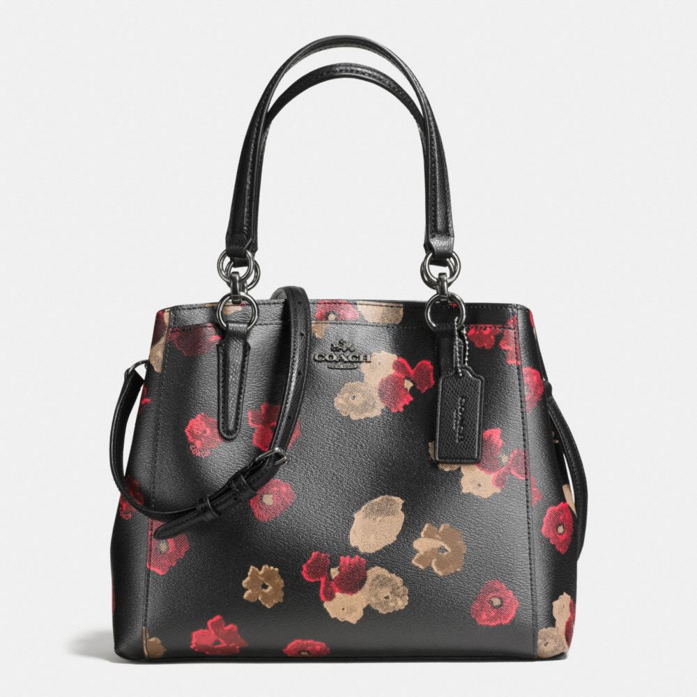 MINETTA CROSSBODY IN HALFTONE FLORAL PRINT COATED CANVAS - COACH  f55539 - ANTIQUE NICKEL/BLACK MULTI