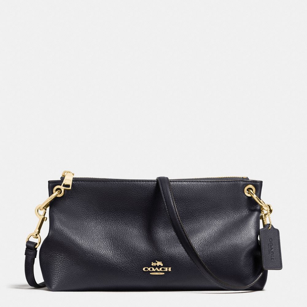 CHARLEY CROSSBODY IN PEBBLE LEATHER - COACH f55661 - IMITATION  GOLD/MIDNIGHT