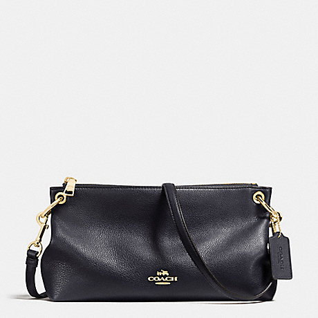 COACH CHARLEY CROSSBODY IN PEBBLE LEATHER - IMITATION GOLD/MIDNIGHT - f55661