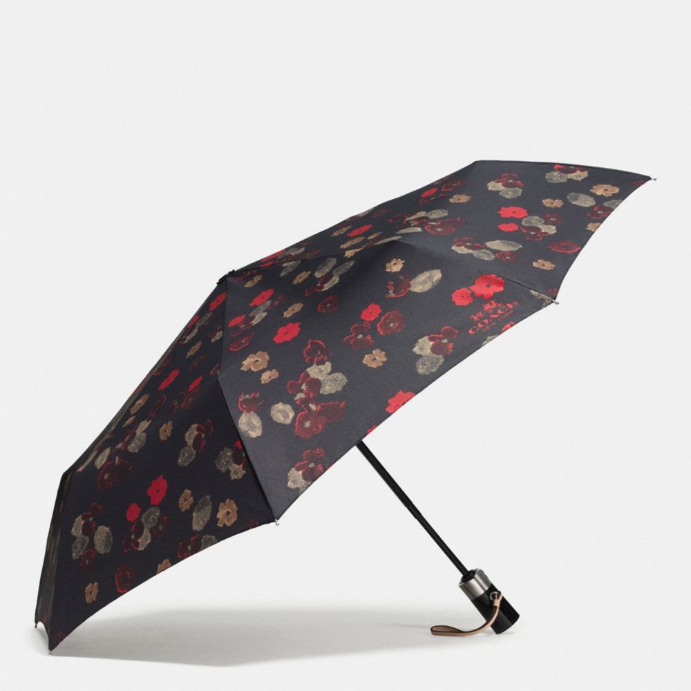 VINTAGE ROSE UMBRELLA - COACH f56053 - SILVER/BLACK MULTI