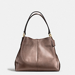 COACH PHOEBE SHOULDER BAG IN METALLIC LEATHER - IMITATION GOLD/BRONZE - F56196