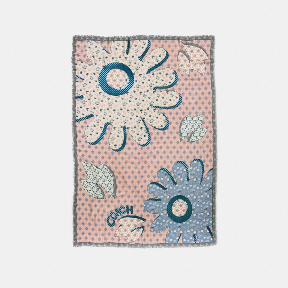 MARGUERITE PATCHWORK SHAWL - COACH f56254 - BLUSH