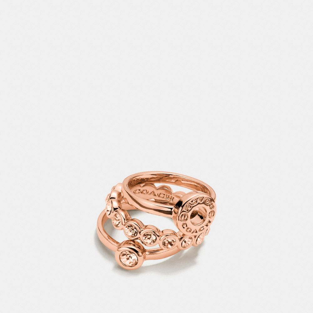 OPEN CIRCLE RING SET - COACH f56418 - ROSEGOLD