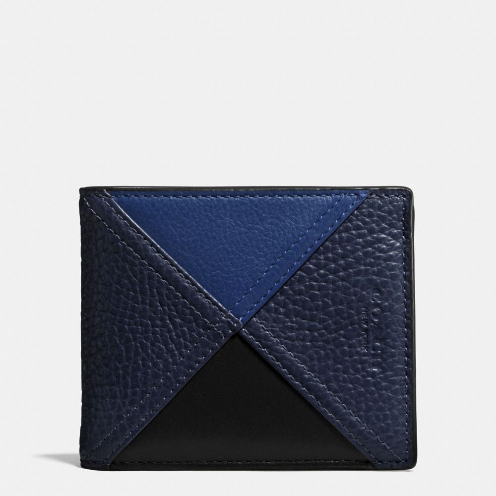3-IN-1 WALLET IN PATCHWORK LEATHER - COACH f56599 - INDIGO