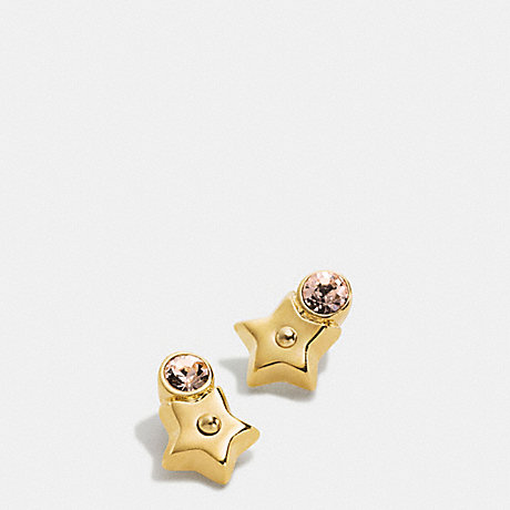 COACH STAR AND STONE STUD EARRINGS - GOLD - f56634