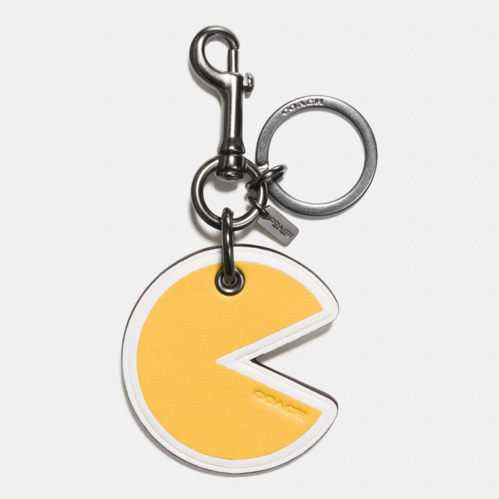 PAC MAN BAG CHARM - COACH f56751 - BLACK/YELLOW