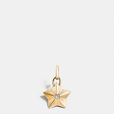COACH FACETED STAR CHARM - GOLD - f56804