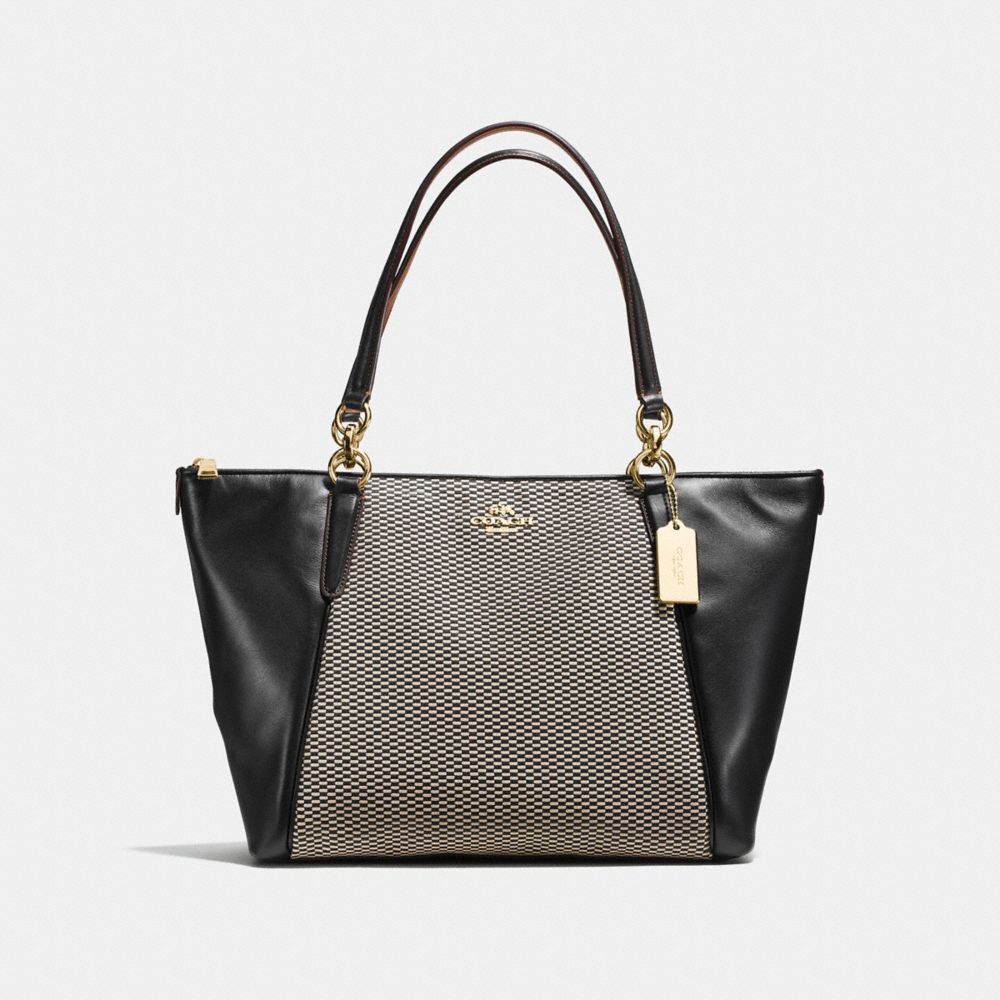 AVA TOTE IN LEGACY JACQUARD - COACH f57246 - LIGHT GOLD/MILK