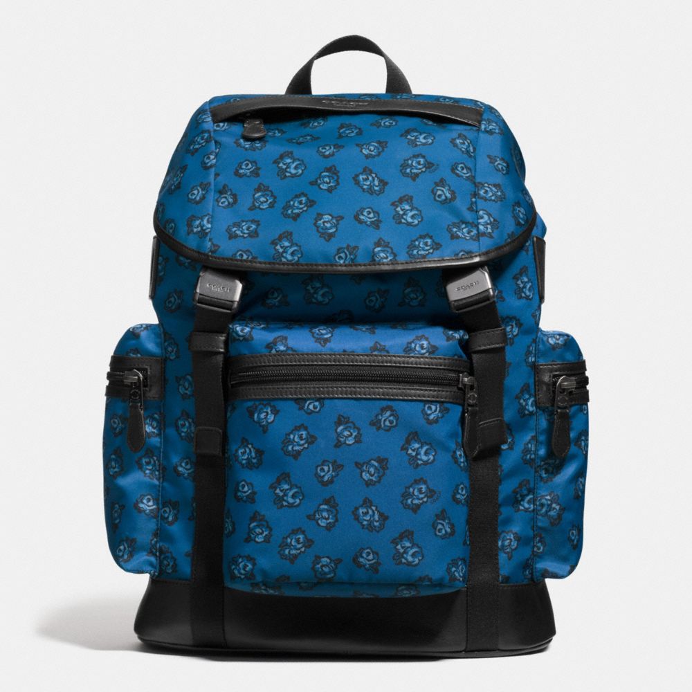 TERRAIN TREK PACK IN FLORAL NYLON - COACH f57476 - DENIM FLORAL