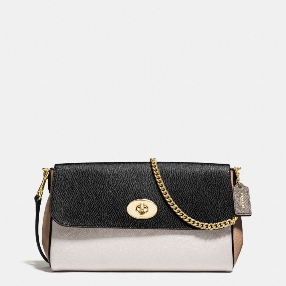 RUBY CROSSBODY IN GEOMETRIC COLORBLOCK CROSSGRAIN LEATHER - COACH  f57501 - IMITATION GOLD/CHALK FOG MULTI