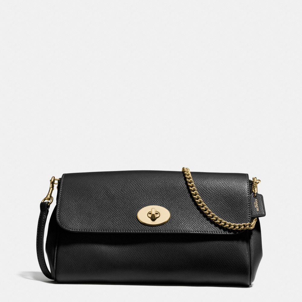 COACH RUBY CROSSBODY IN CROSSGRAIN LEATHER - IMITATION GOLD/BLACK - F57528