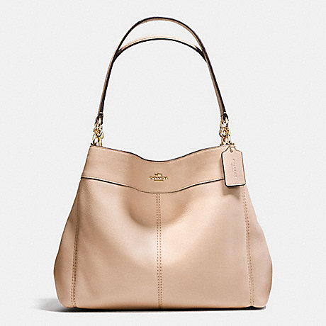 COACH LEXY SHOULDER BAG IN PEBBLE LEATHER - IMITATION GOLD/BEECHWOOD - f57545