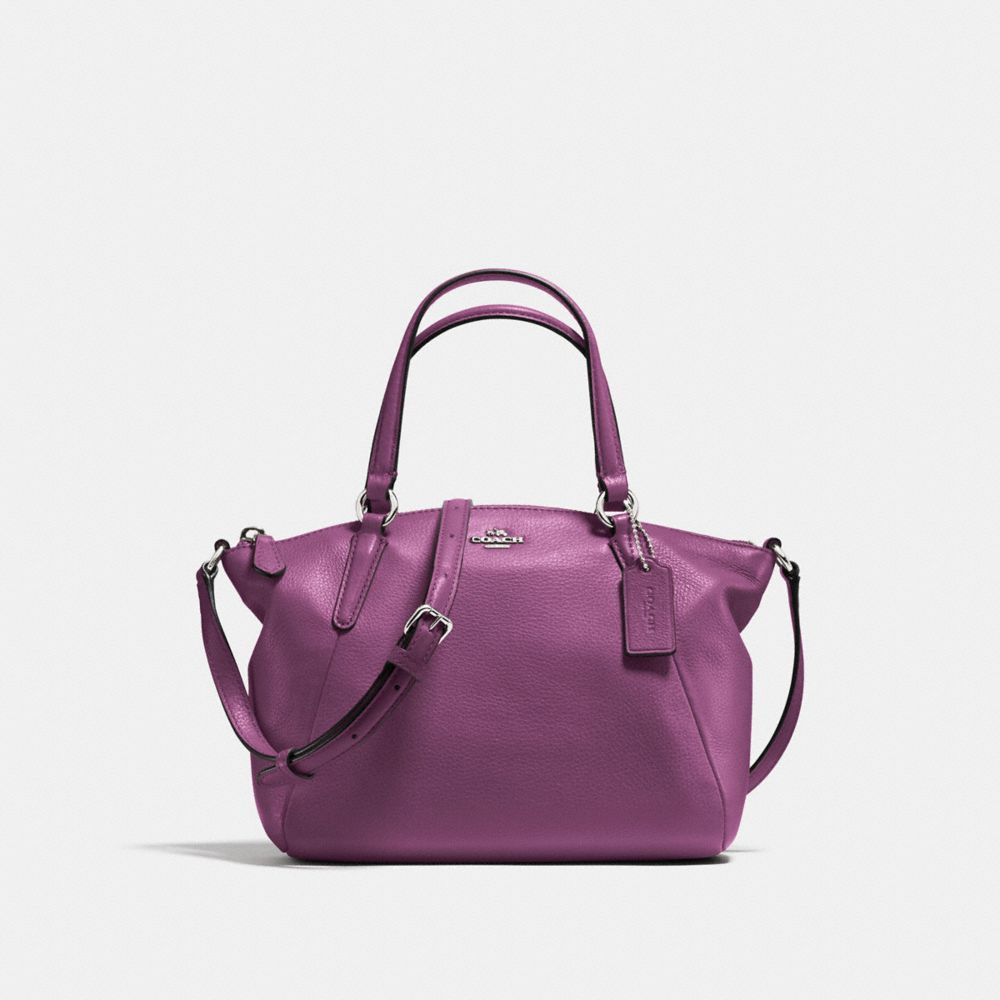 COACH MINI KELSEY SATCHEL IN PEBBLE LEATHER - SILVER/MAUVE - F57563