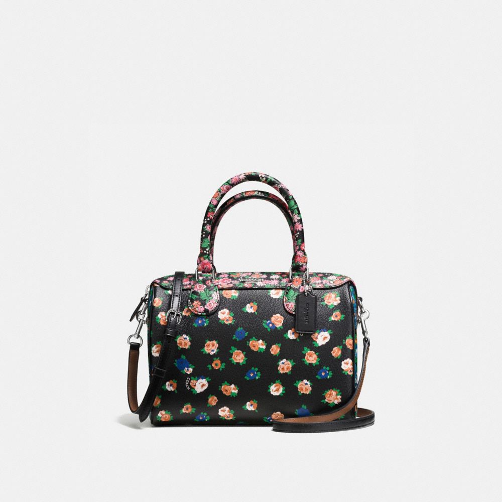 MINI BENNETT SATCHEL IN FLORAL MIX PRINT COATED CANVAS - COACH  f57626 - SILVER/MULTICOLOR