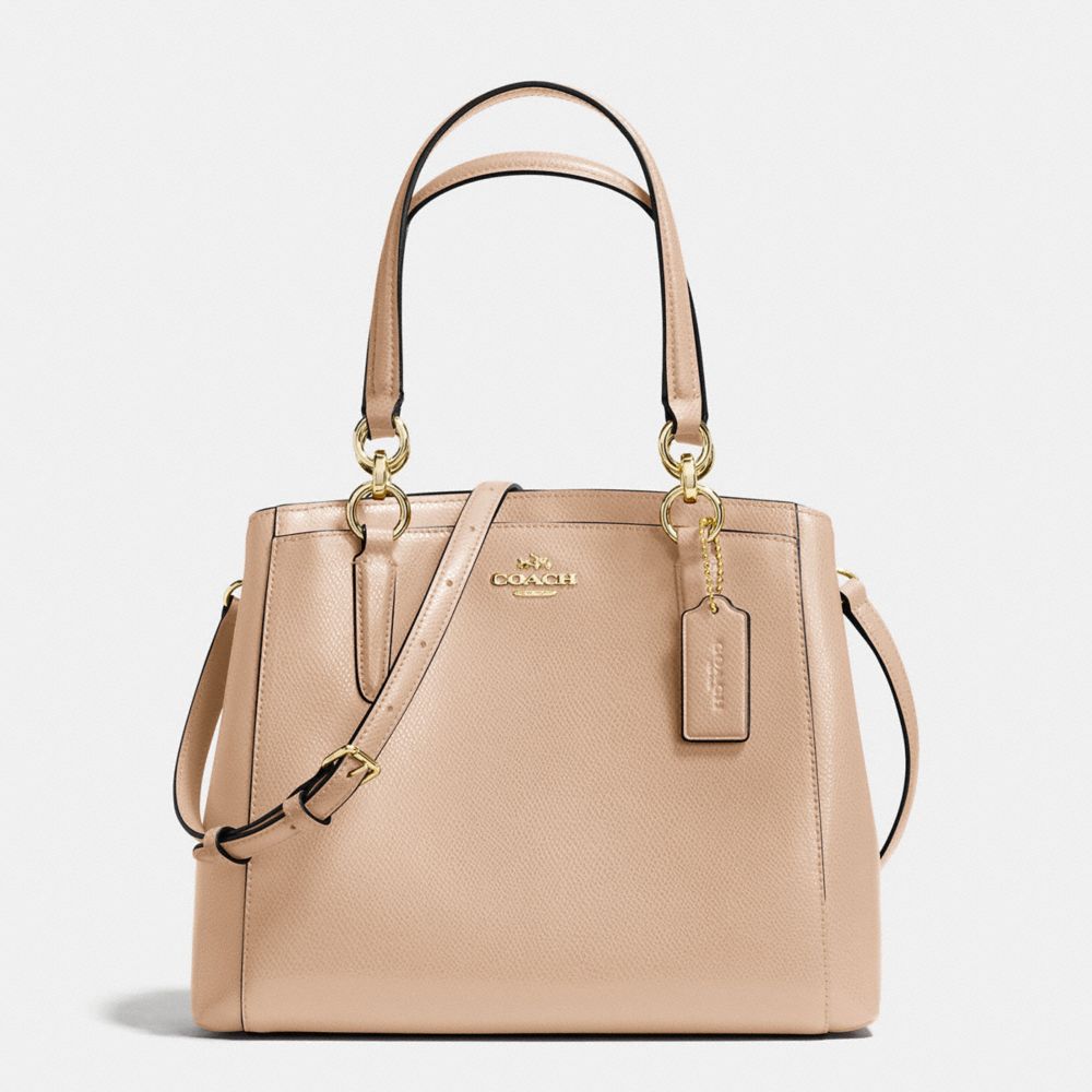 MINETTA CROSSBODY IN CROSSGRAIN LEATHER - COACH f57847 - LIGHT GOLD/BEECHWOOD