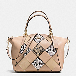 SMALL KELSEY SATCHEL IN SNAKE EMBOSSED PATCHWORK - COACH f57849 -  IMITATION GOLD/BEECHWOOD MULTI