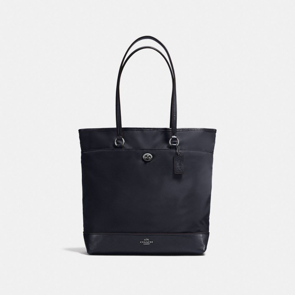 NYLON TOTE - COACH f57903 - ANTIQUE NICKEL/MIDNIGHT