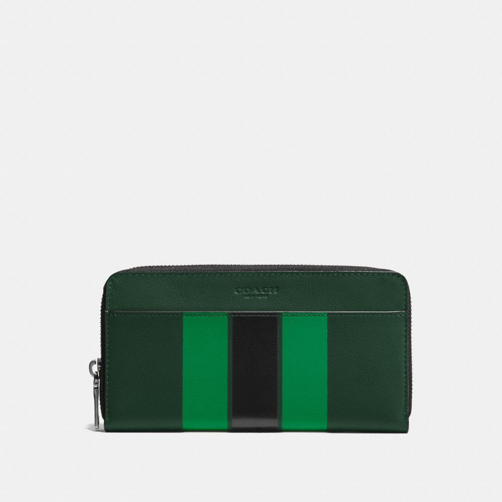 ACCORDION WALLET IN VARSITY LEATHER - COACH f58109 -  PALM/PINE/BLACK