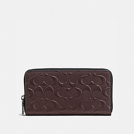 COACH ACCORDION WALLET IN SIGNATURE LEATHER - MAHOGANY - F58113